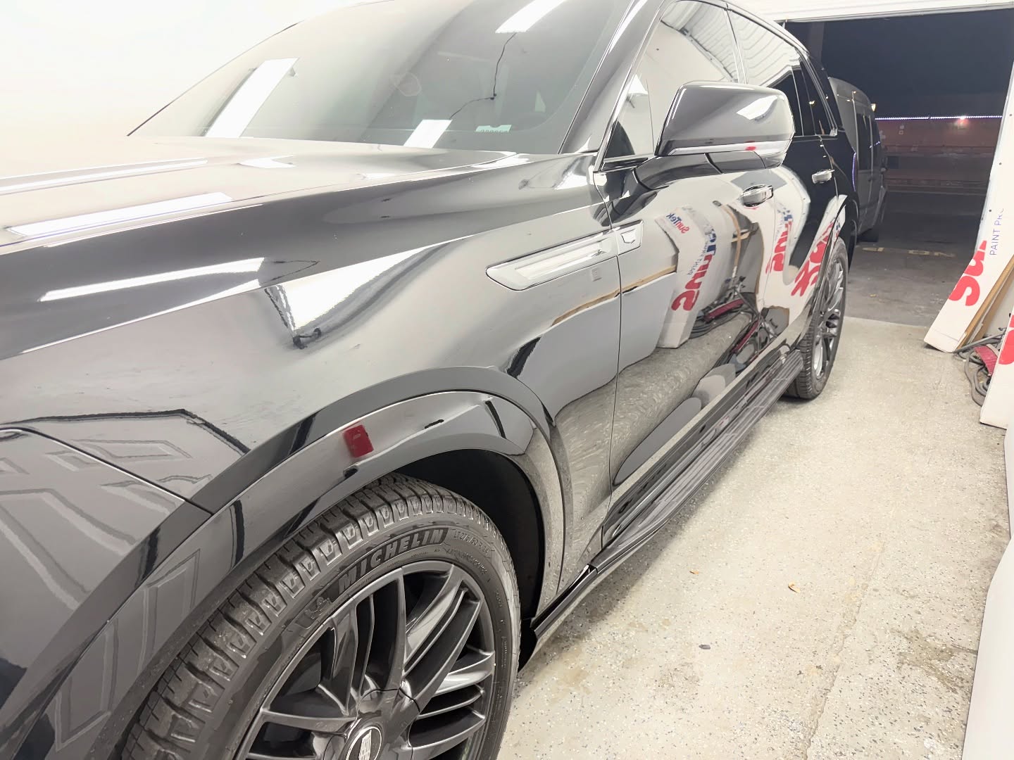 Vehicle being serviced at Majic Auto